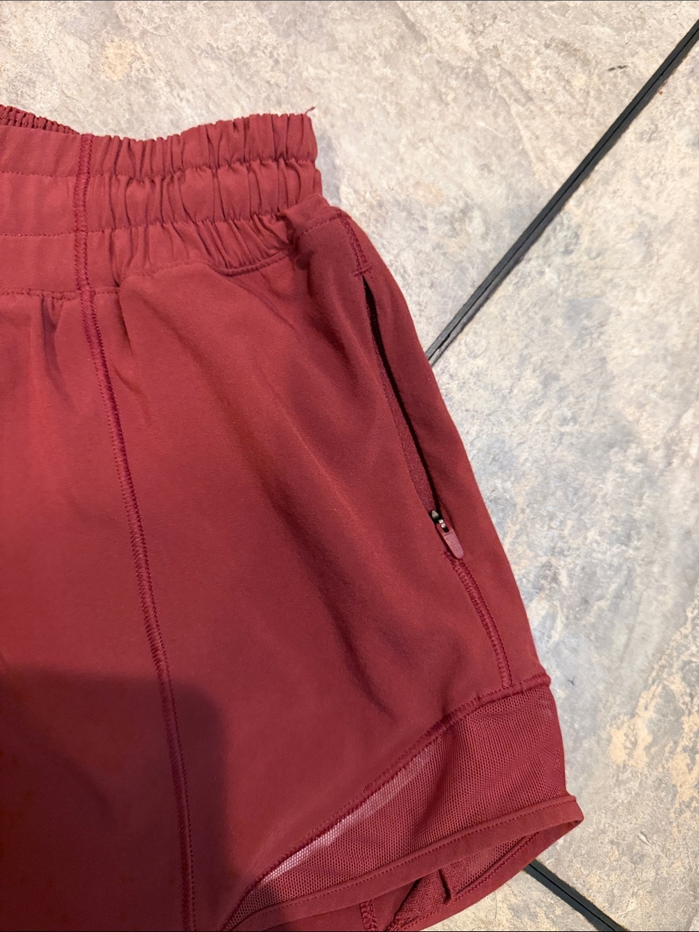Lululemon Women's Maroon Athletic Shorts - Picture 9 of 10